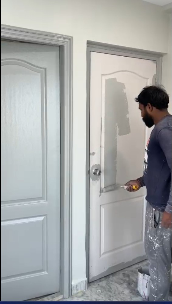 Bathroom cleaned after service